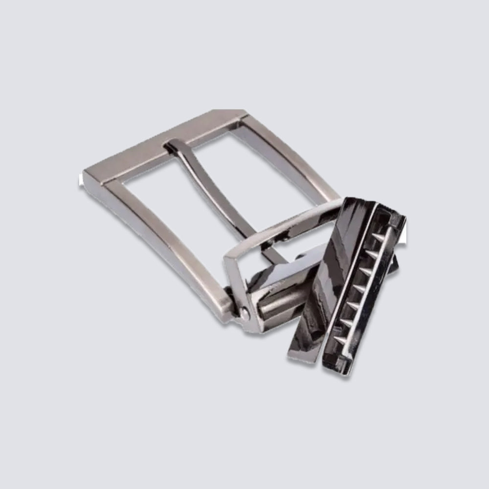 2 in 1 Reversible Buckle 35mm - Chrome Shine - RoyaltyNow