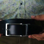 2-in-1 Reversible Leather Belt Needle Texture