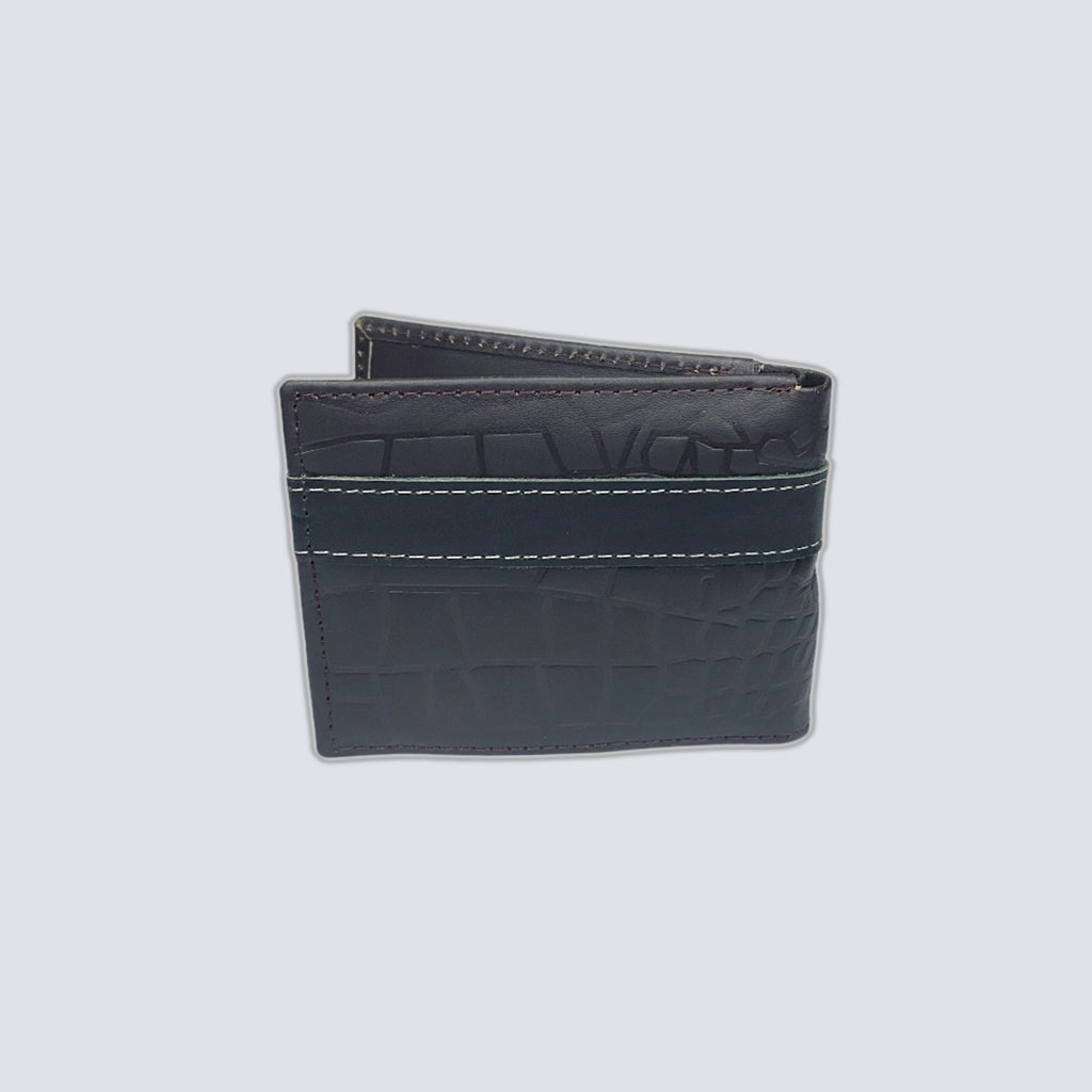 Leather Wallet - Crocodile - BLK - BRN - RoyaltyNow