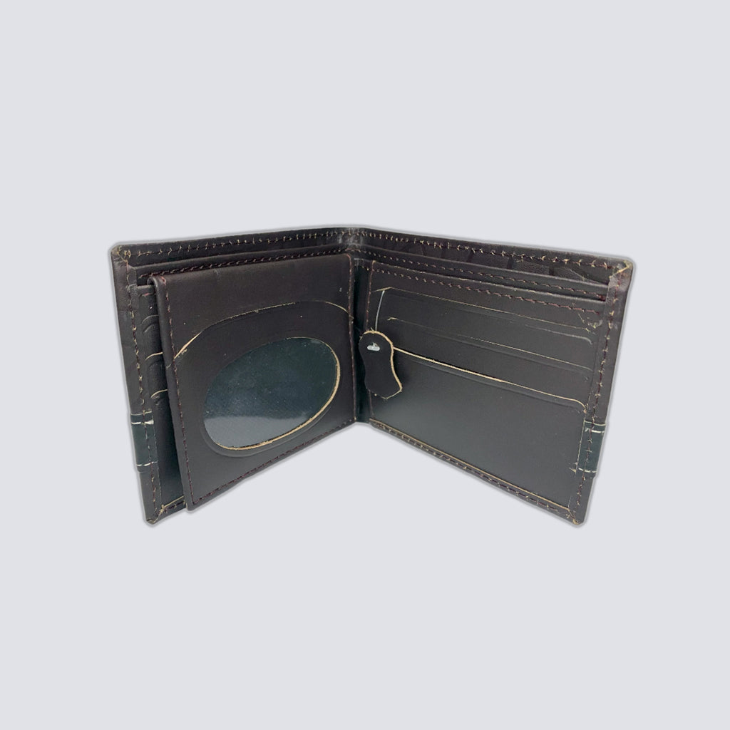 Leather Wallet - Crocodile - BLK - BRN - RoyaltyNow