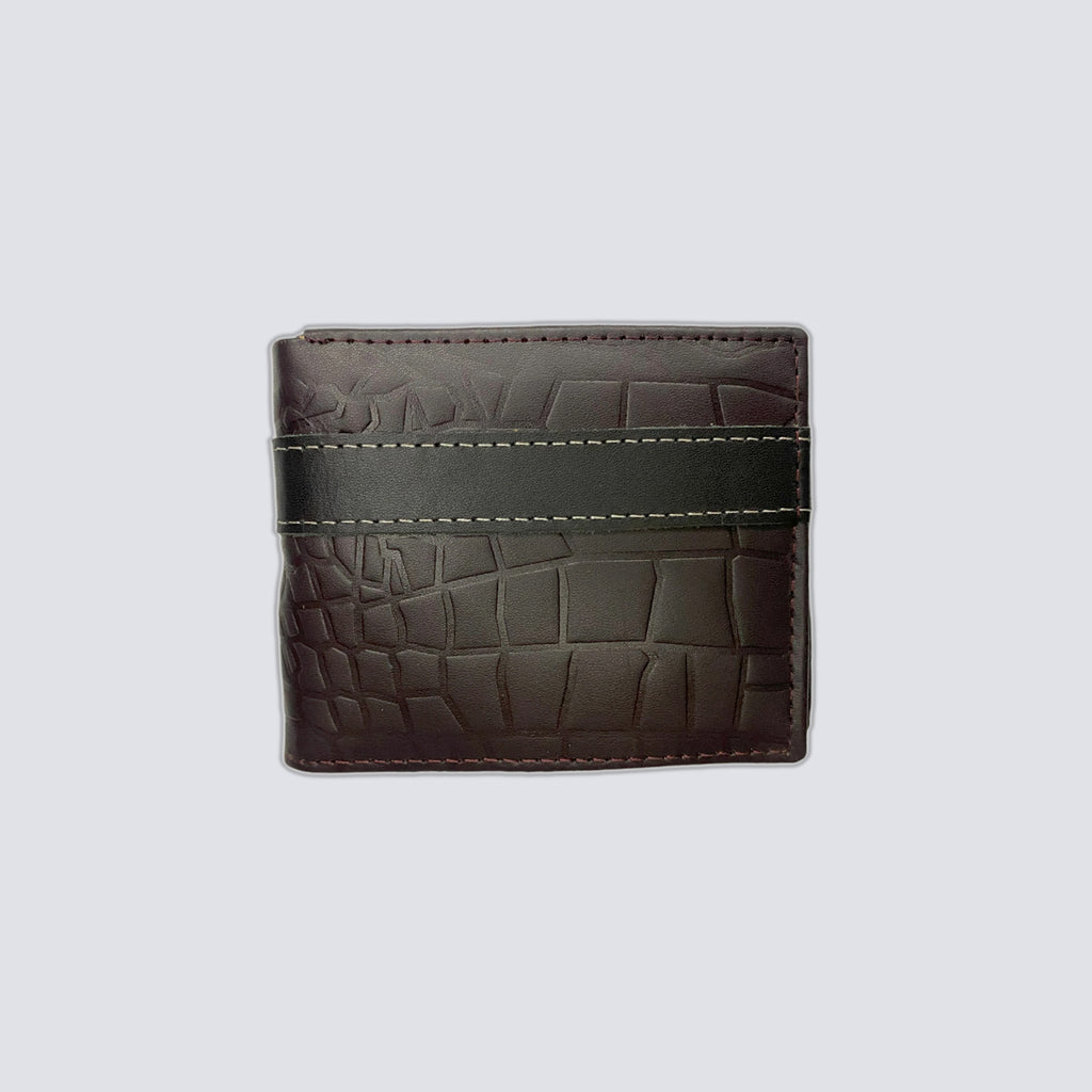 Leather Wallet - Crocodile - BLK - BRN - RoyaltyNow