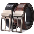 2-in-1 Reversible Leather Belt Natural Grain