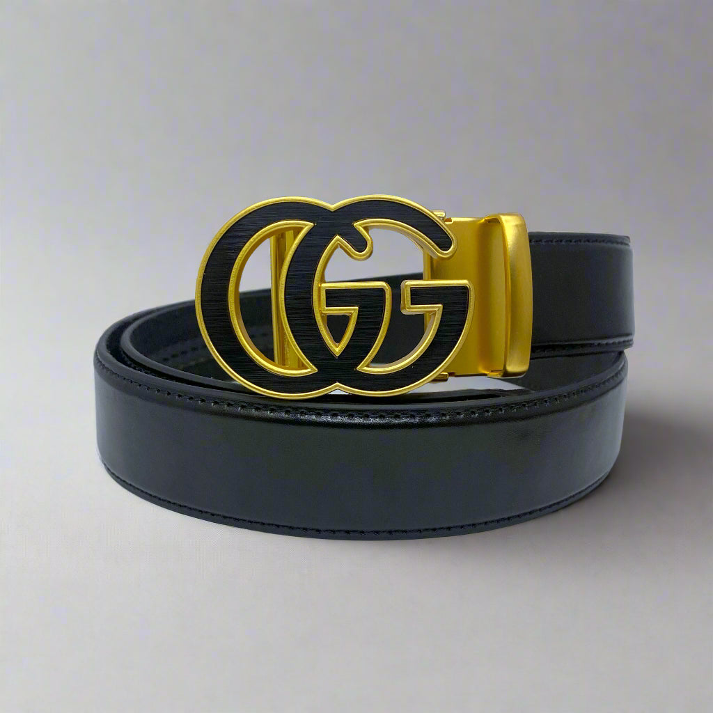 Brand Logo Men's Autolock Leather Belt - 1250 RoyaltyNow