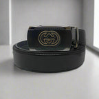 Brand Logo Men's Autolock Leather Belt - 1244 RoyaltyNow