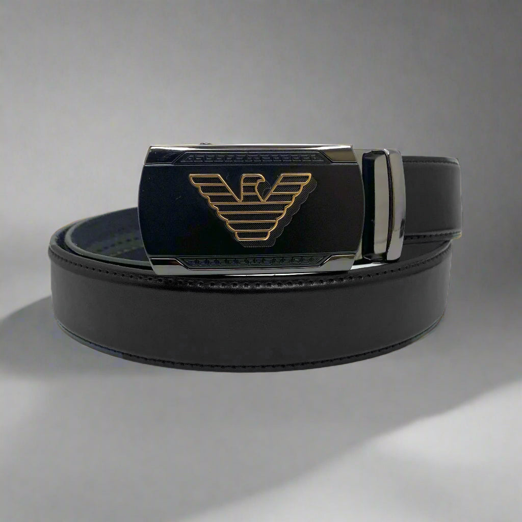 Brand Logo Men's Autolock Leather Belt - 1240 RoyaltyNow