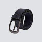 Full Grain Black Softy 100% Leather Belt - RoyaltyNow