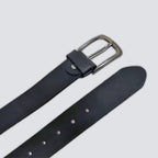 Full Grain Black Softy 100% Leather Belt - RoyaltyNow