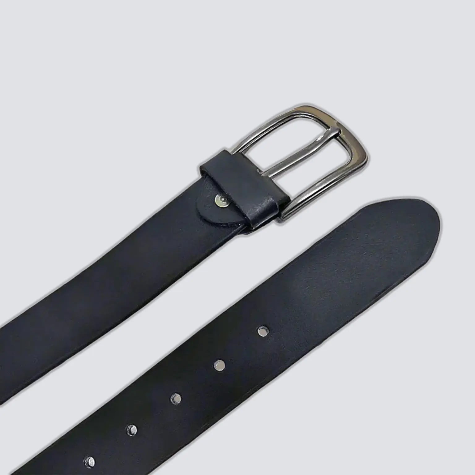 Full Grain Black Softy 100% Leather Belt - RoyaltyNow