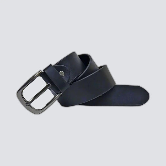 Full Grain Black Softy 100% Leather Belt - RoyaltyNow