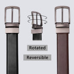 2-in-1 Reversible Leather Belt Pure Royalty Fashion Store