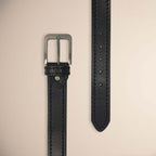 Leather Casual Belt - Double Stitched Royalty Fashion Store