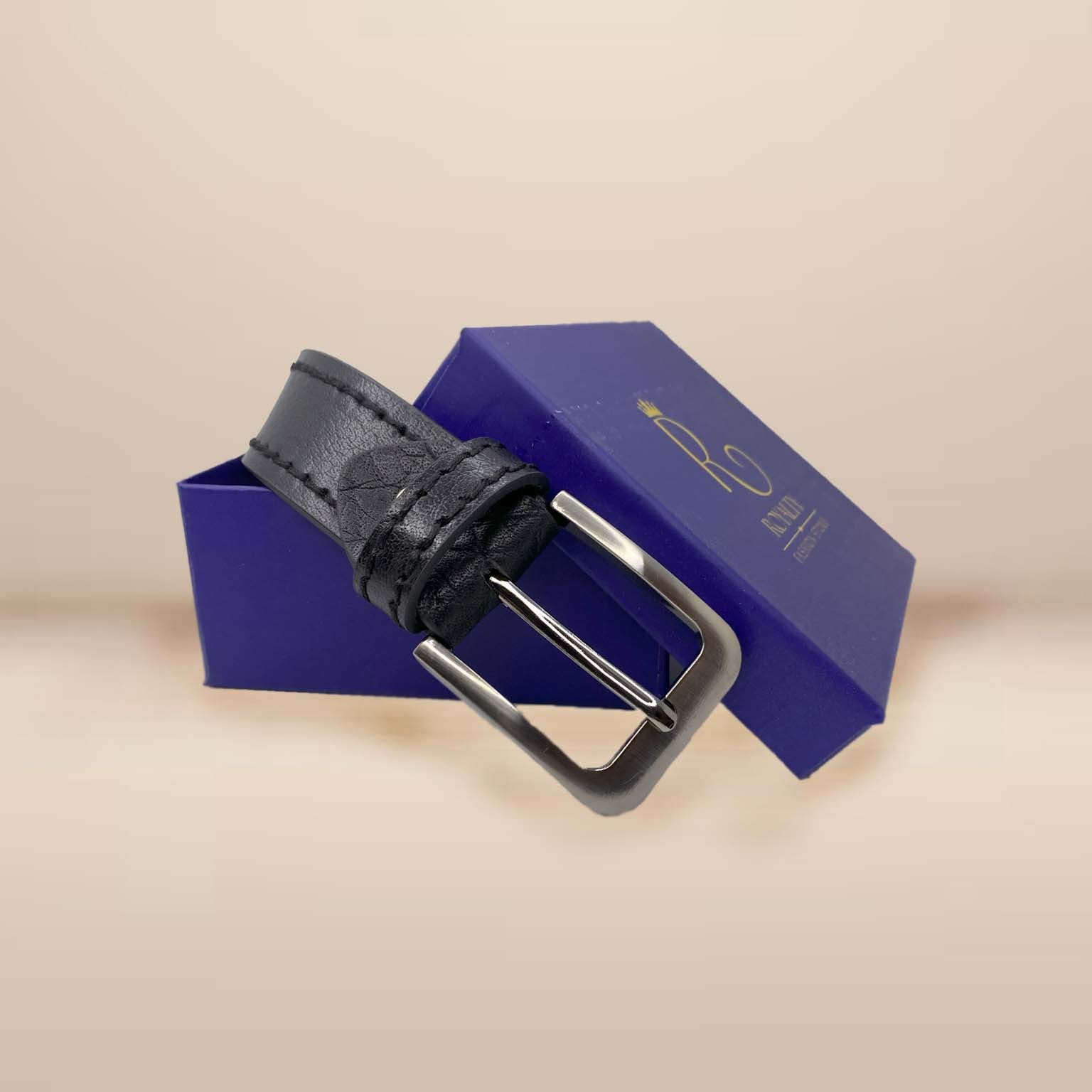 Leather Casual Belt - Double Stitched Royalty Fashion Store