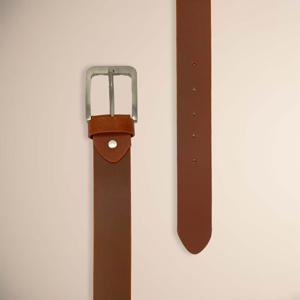 Classic Tan Casual Leather Belt Royalty Fashion Store