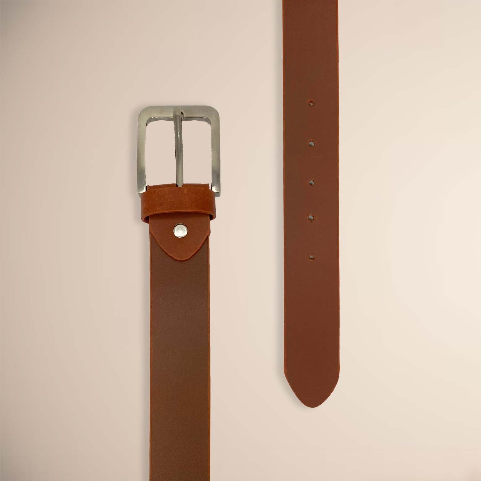 Classic Tan Casual Leather Belt Royalty Fashion Store