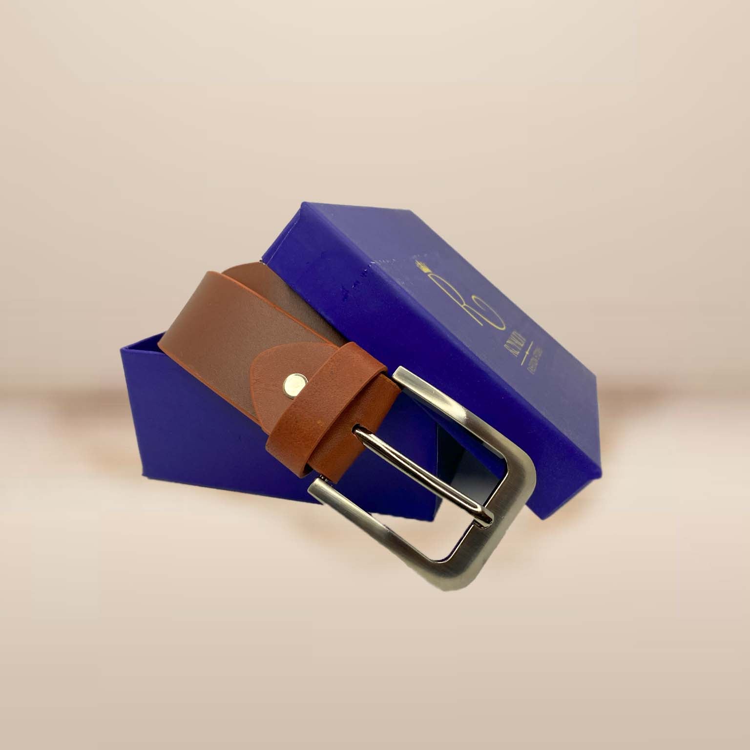 Classic Tan Casual Leather Belt Royalty Fashion Store