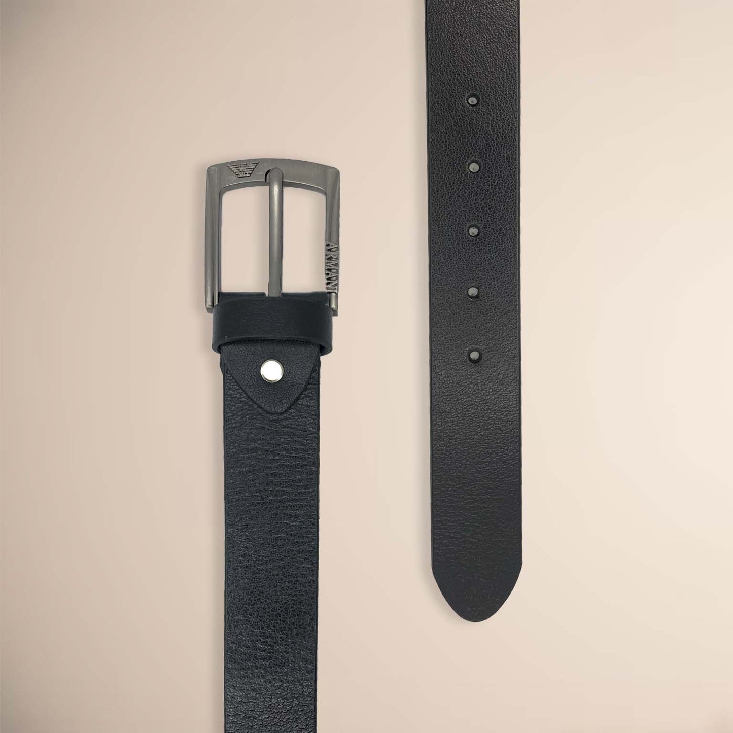 Armani Black Softy 100% Leather Belt Royalty Fashion Store