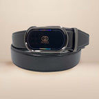 Brand Logo Men's Autolock Leather Belt Royalty Fashion Store
