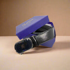 Brand Logo Men's Autolock Leather Belt Royalty Fashion Store