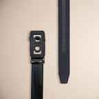Auto Lock Men's Leather Belt Shine Black RoyaltyNow