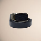 Auto Lock Men's Leather Belt Shine Black RoyaltyNow
